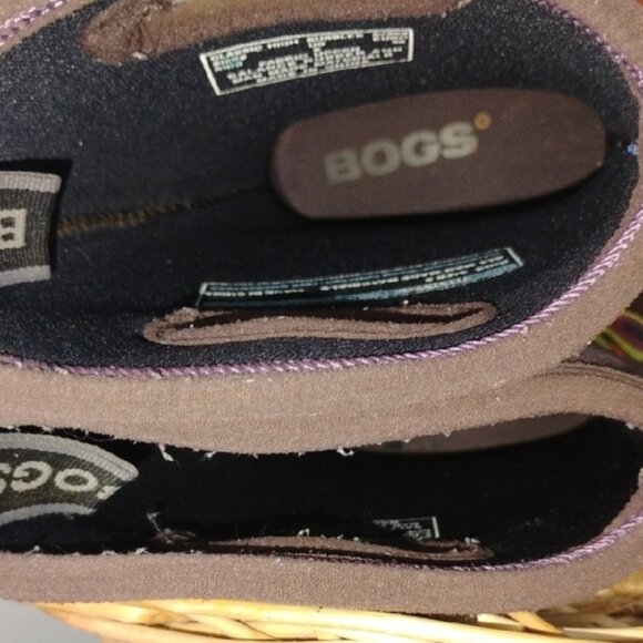 BOGS Colorful Circle Insulated Waterproof Rain Boots Brown Multicolor Size 6 - Picture 9 of 9